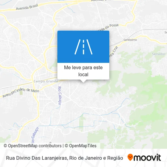 Rua Divino Das Laranjeiras mapa