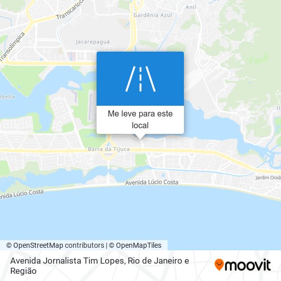 Avenida Jornalista Tim Lopes mapa