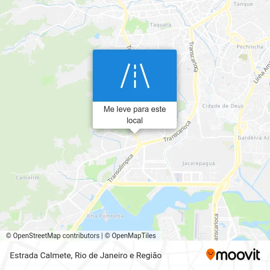 Estrada Calmete mapa