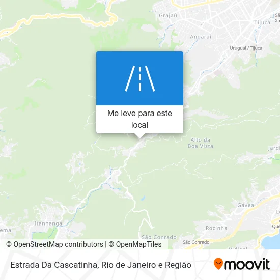 Estrada Da Cascatinha mapa