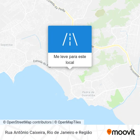 Rua Antônio Caixeira mapa