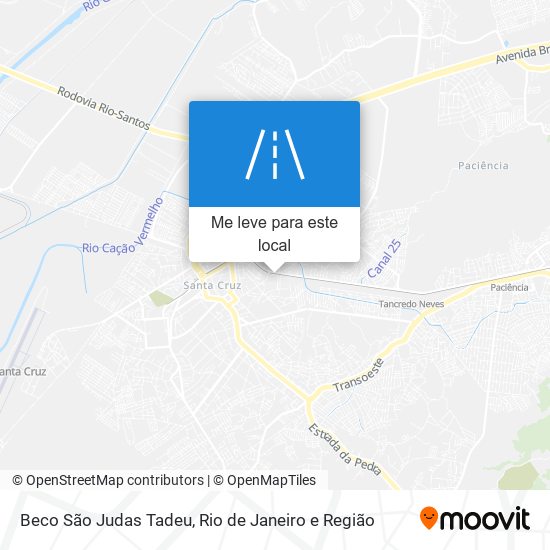 Beco São Judas Tadeu mapa