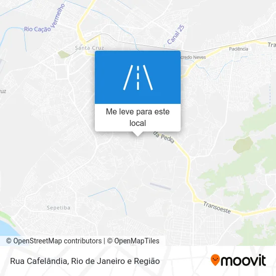 Rua Cafelândia mapa