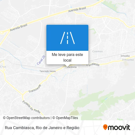 Rua Cambiasca mapa
