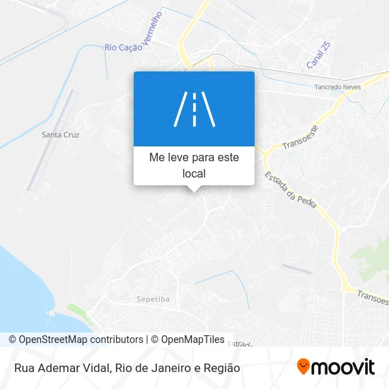 Rua Ademar Vidal mapa