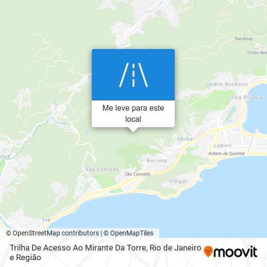 Trilha De Acesso Ao Mirante Da Torre mapa