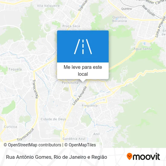 Rua Antônio Gomes mapa