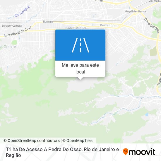 Trilha De Acesso A Pedra Do Osso mapa