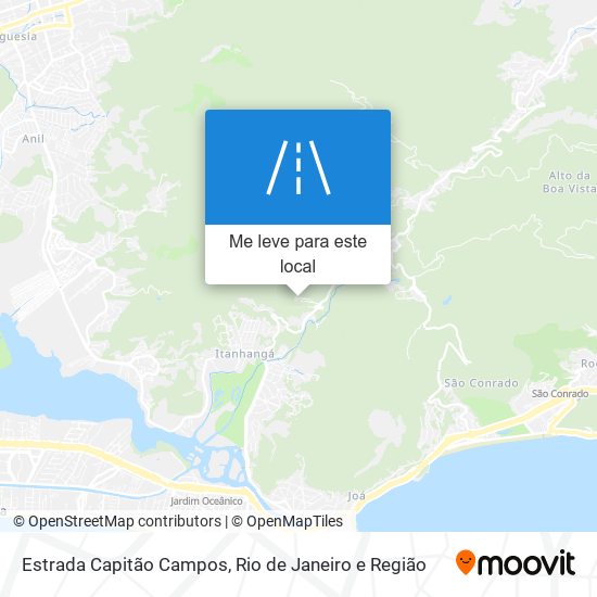 Estrada Capitão Campos mapa