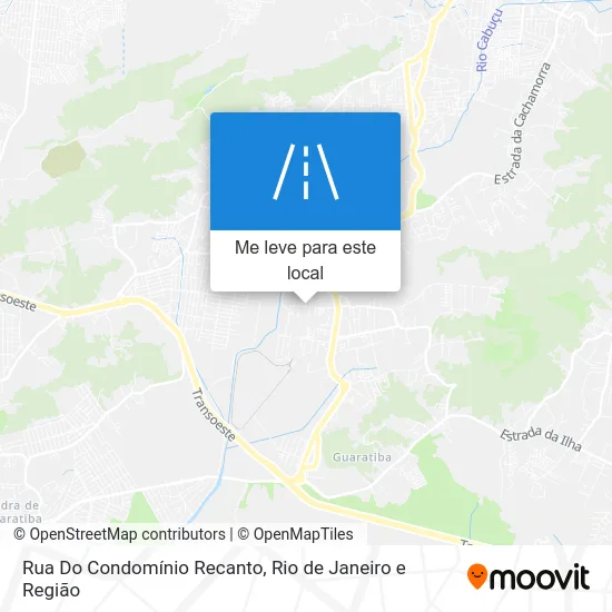 Rua Do Condomínio Recanto mapa