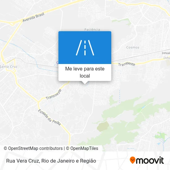 Rua Vera Cruz mapa