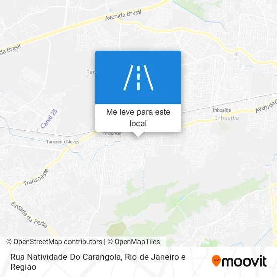 Rua Natividade Do Carangola mapa