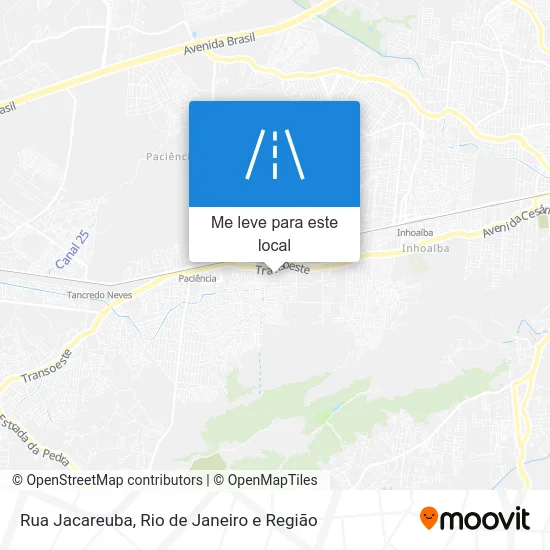 Rua Jacareuba mapa