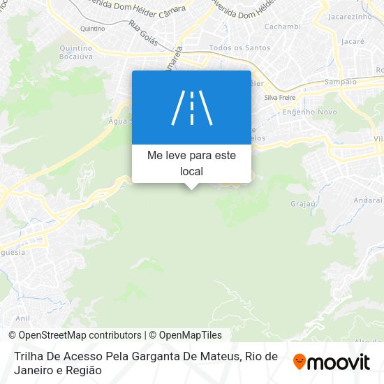 Trilha De Acesso Pela Garganta De Mateus mapa