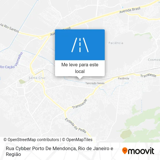Rua Cybber Porto De Mendonça mapa