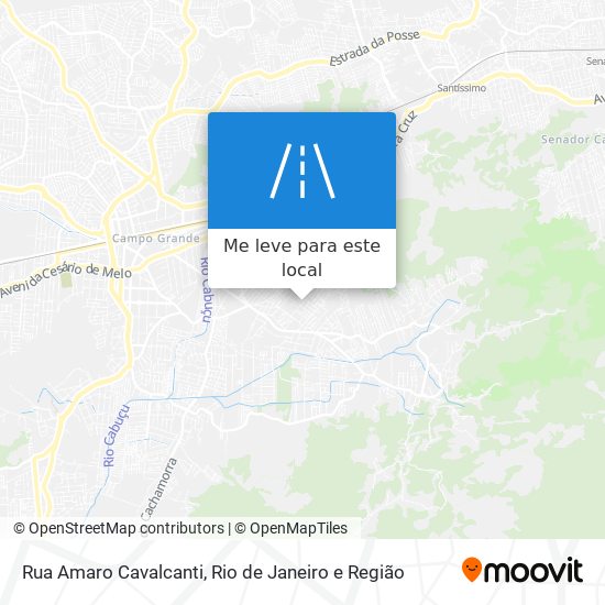 Rua Amaro Cavalcanti mapa