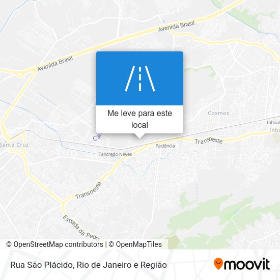 Rua São Plácido mapa