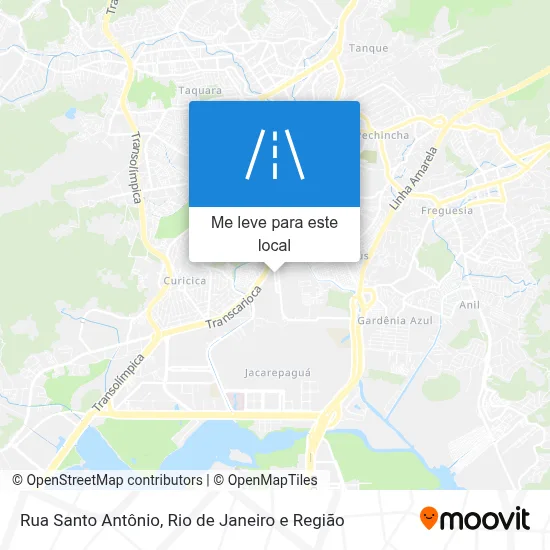 Rua Santo Antônio mapa