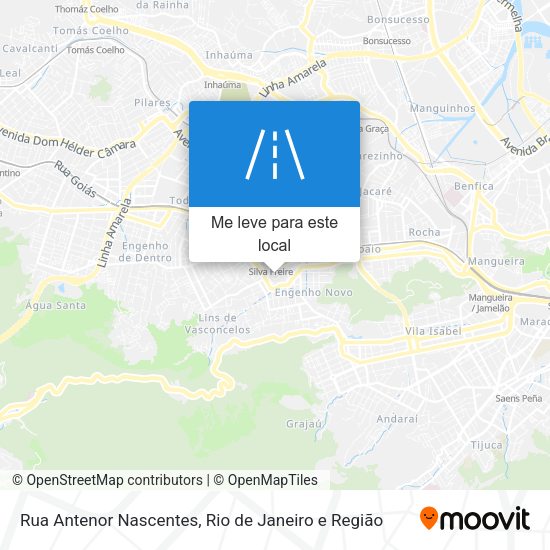 Rua Antenor Nascentes mapa