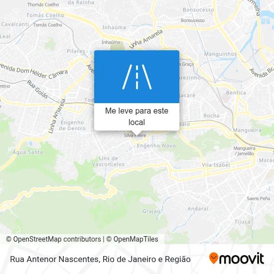 Rua Antenor Nascentes mapa