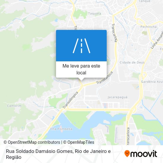 Rua Soldado Damásio Gomes mapa