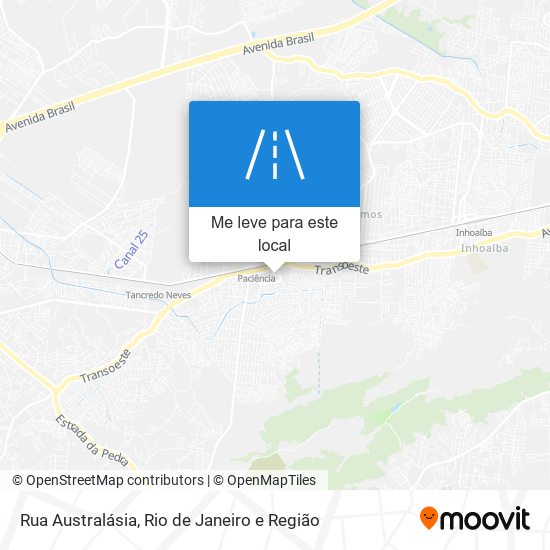 Rua Australásia mapa