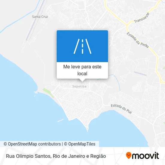 Rua Olímpio Santos mapa