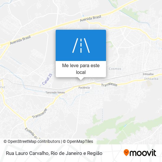 Rua Lauro Carvalho mapa