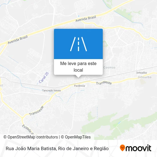 Rua João Maria Batista mapa