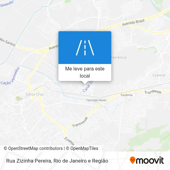 Rua Zizinha Pereira mapa