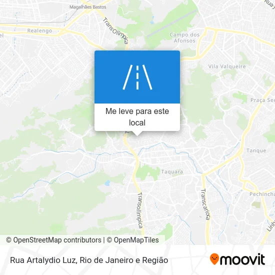 Rua Artalydio Luz mapa