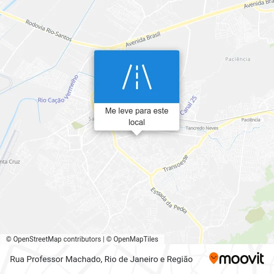 Rua Professor Machado mapa