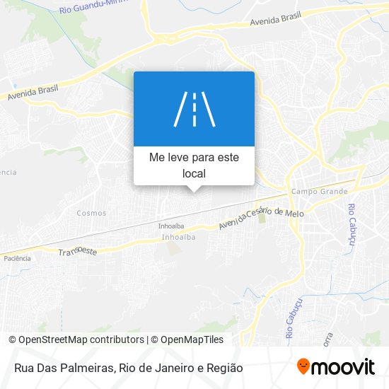 Rua Das Palmeiras mapa