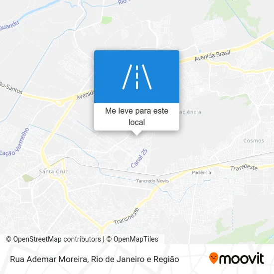 Rua Ademar Moreira mapa