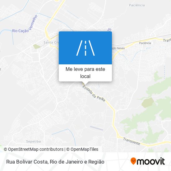 Rua Bolívar Costa mapa