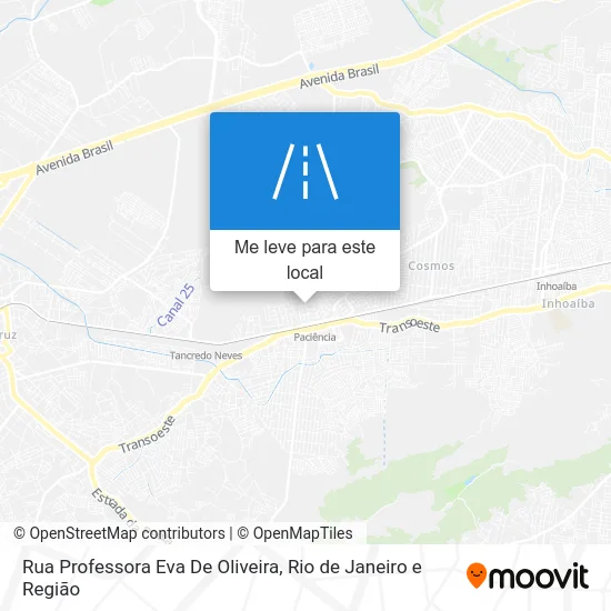 Rua Professora Eva De Oliveira mapa