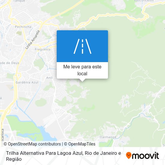 Trilha Alternativa Para Lagoa Azul mapa