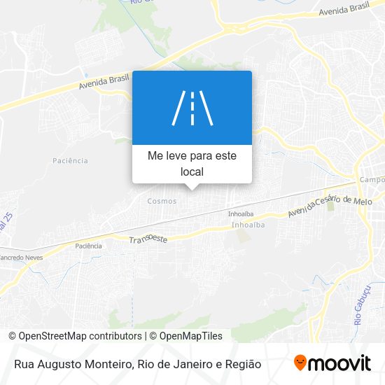 Rua Augusto Monteiro mapa