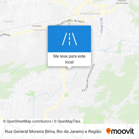 Rua General Moreira Bima mapa