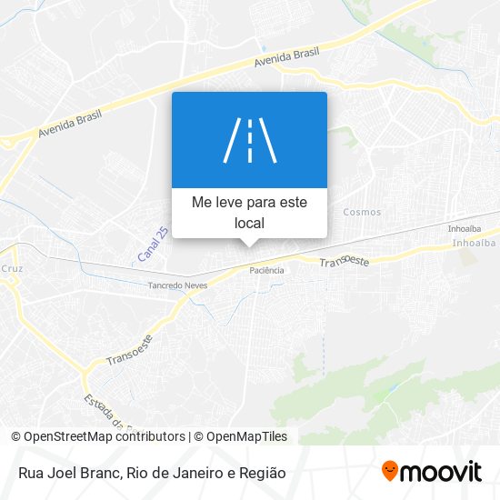 Rua Joel Branc mapa