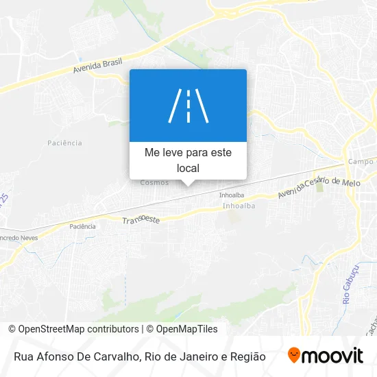 Rua Afonso De Carvalho mapa