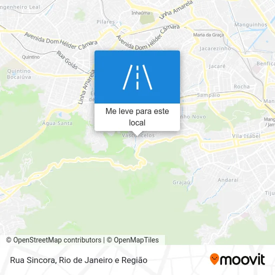 Rua Sincora mapa