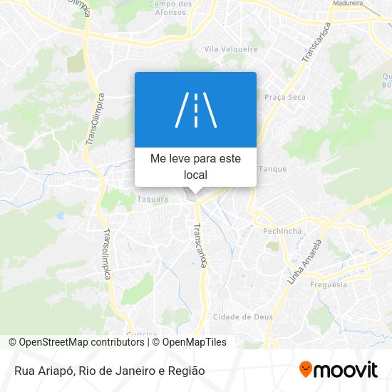 Rua Ariapó mapa