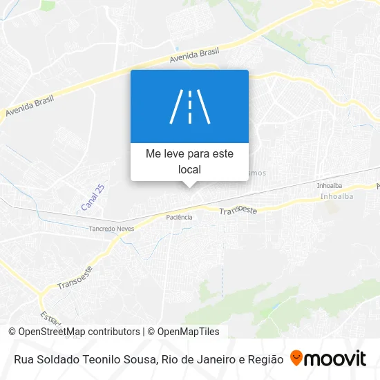Rua Soldado Teonilo Sousa mapa