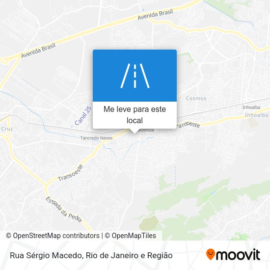 Rua Sérgio Macedo mapa