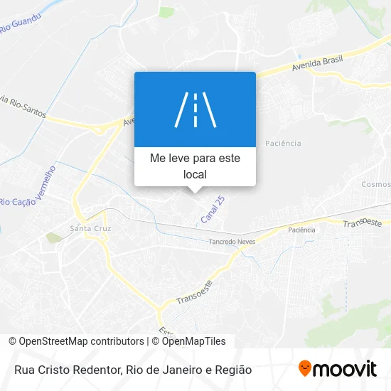 Rua Cristo Redentor mapa