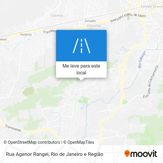 Rua Agenor Rangel mapa