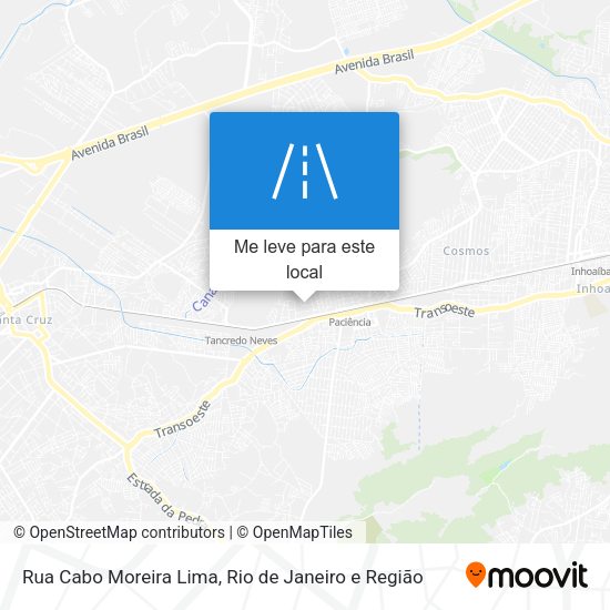 Rua Cabo Moreira Lima mapa