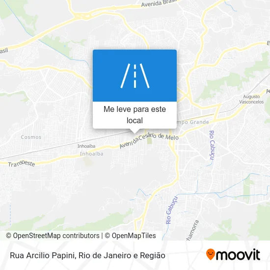 Rua Arcilio Papini mapa