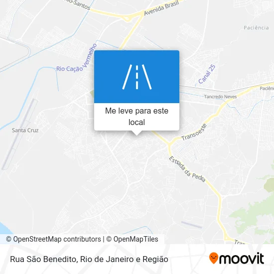 Rua São Benedito mapa